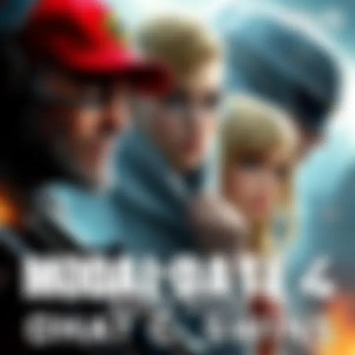 Concept art showing diverse character skins inspired by celebrities and animated characters for Modern Warfare 4.