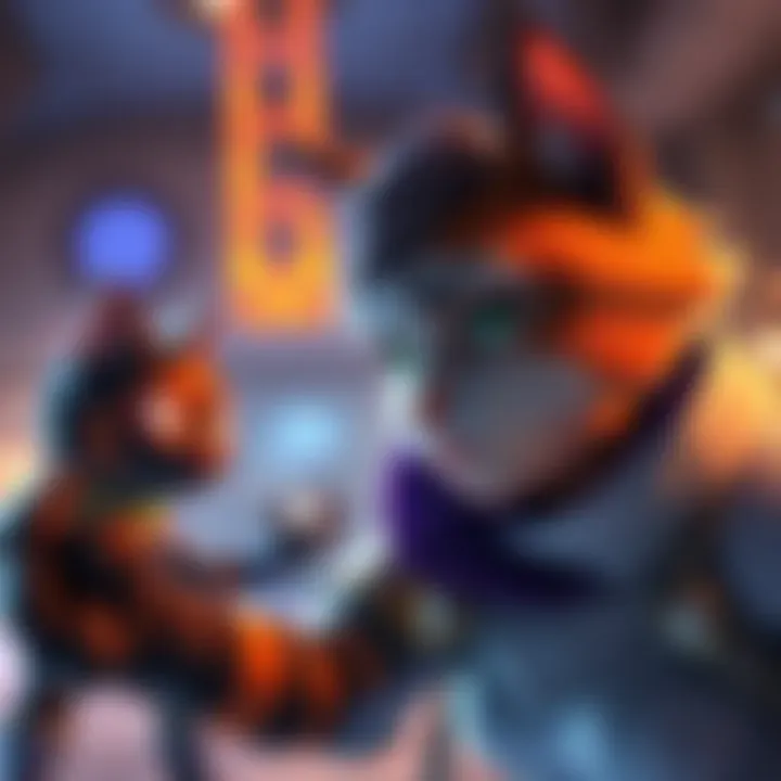 A game scene showing Moira looking concerned as the new cat character skillfully catches opponents across the map