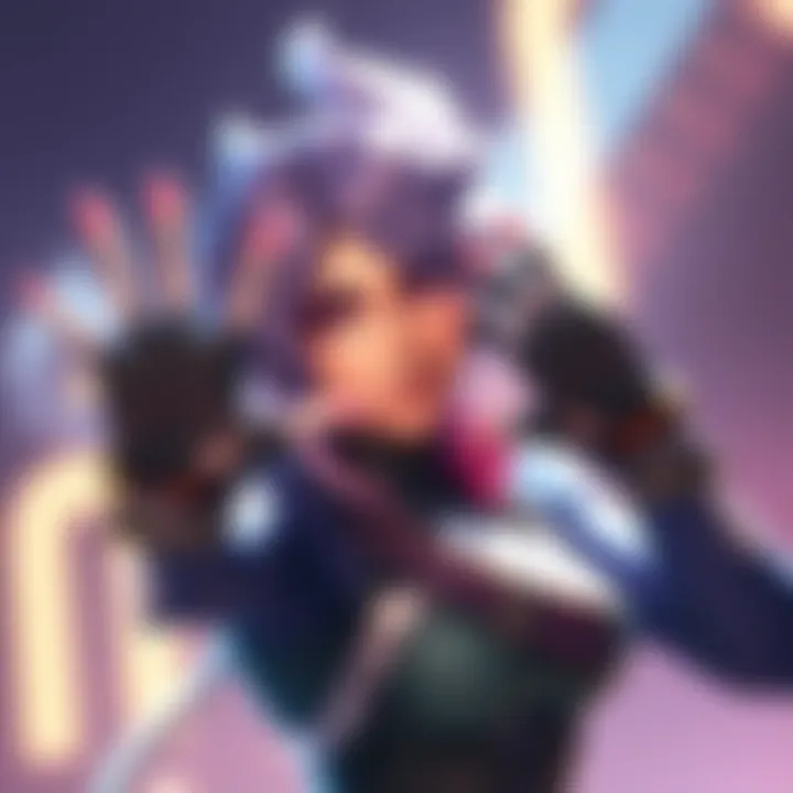 Moira's Hand Positions in Overwatch 2 Moira character in Overwatch 2 with hands in healing and damage positions