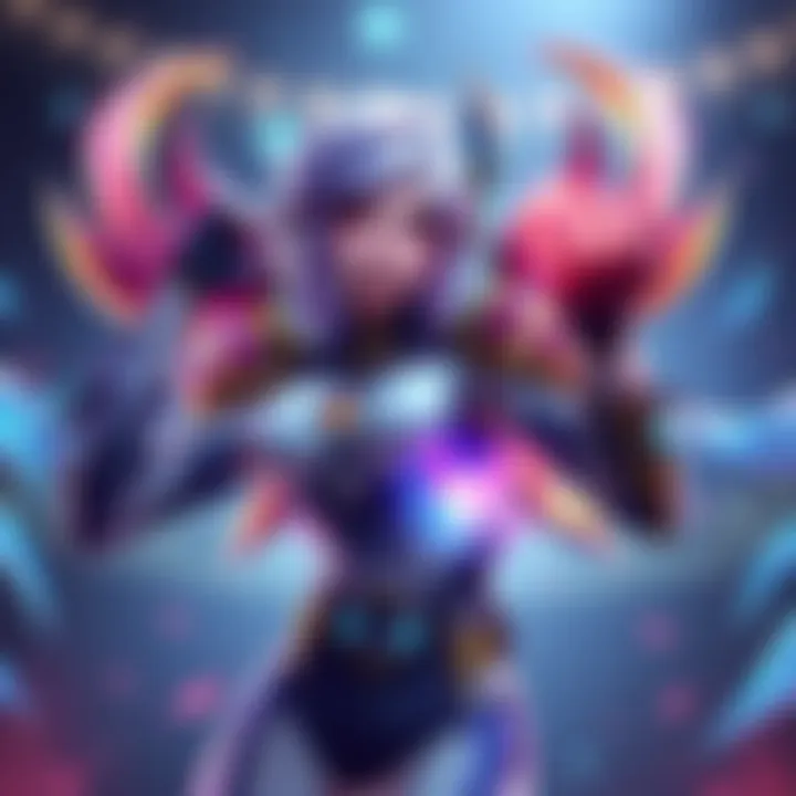 Moira character showcasing the new Hollow Heart Stadium Elite Iridescent Mythic Aspect skin in an action pose