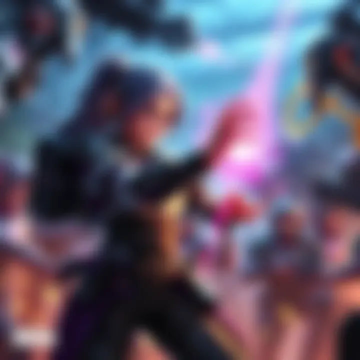 Moira using her healing powers while surrounded by teammates in a gaming environment