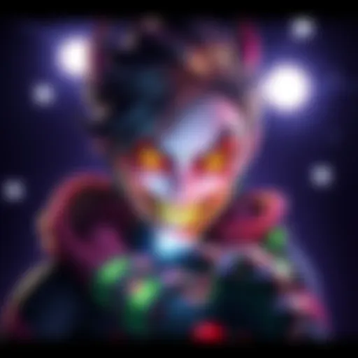 Moira, the evil support character in Overwatch, showcases her dark abilities with a sinister grin, surrounded by glowing orbs of energy.