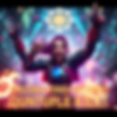 A character named Moira celebrating her first quintuple kill in a vibrant game setting, with excitement and energy in the air