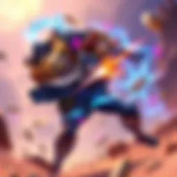 Moira defeating Reinhardt in Ilios match A Moira character using her abilities against a Reinhardt in an Ilios battleground