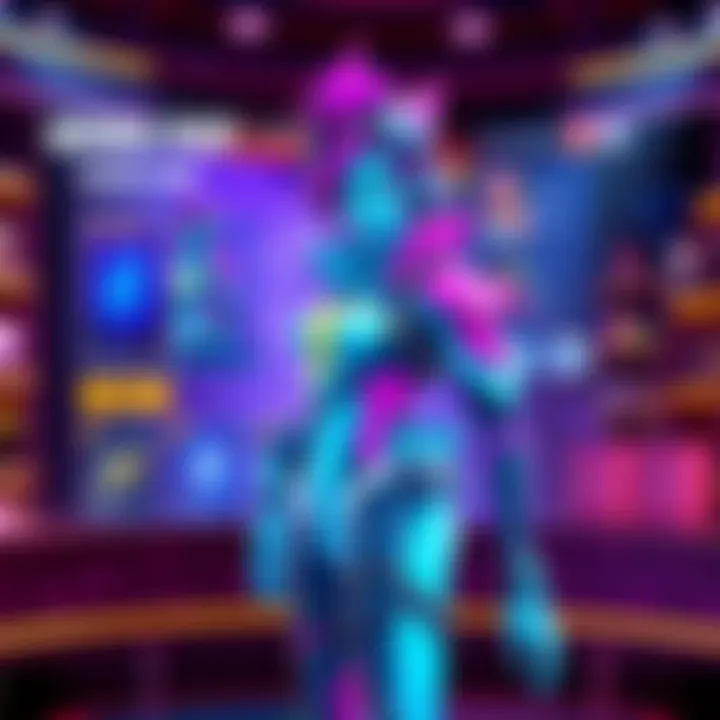A vibrant Moira character skin shown in a gaming shop, with options to buy or wait for a loot box to reveal it