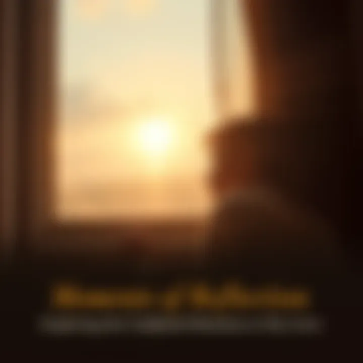 Moments of Reflection A person sitting quietly by a window, gazing out with a contemplative expression, surrounded by soft light and shadows.