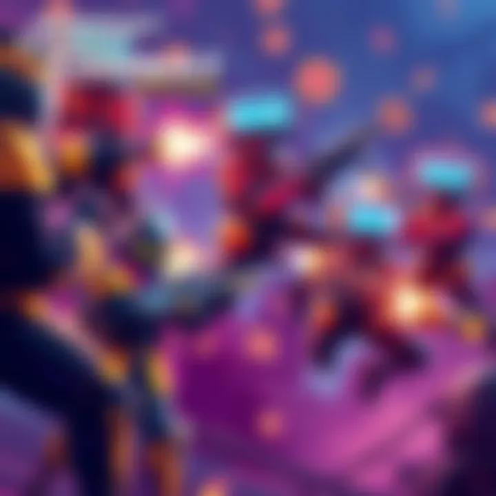 A vibrant scene showcasing intense MOBA-style combat with players scoring headshots, highlighted by a cash register sound effect.