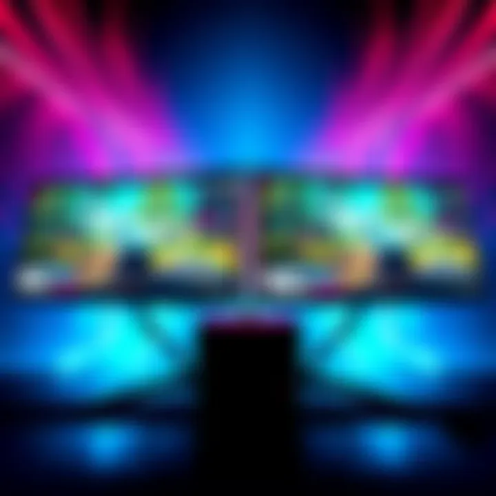 Side-by-side display of 1080p and 1440p monitors showing gaming graphics