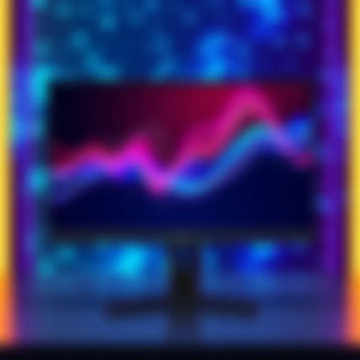 A high-quality monitor showing vibrant graphics and reduced ghosting effects, illustrating the impact of improved response time.