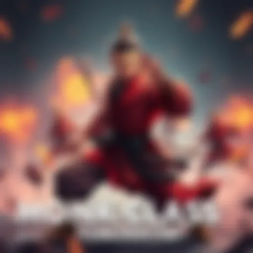 A dynamic character dressed in traditional monk attire, ready for action with martial arts poses and glowing skills around them.