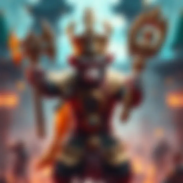 Monkey King with Radiance and Mjolnir Monkey King character holding Radiance and Mjolnir in a vibrant game setting, ready for battle