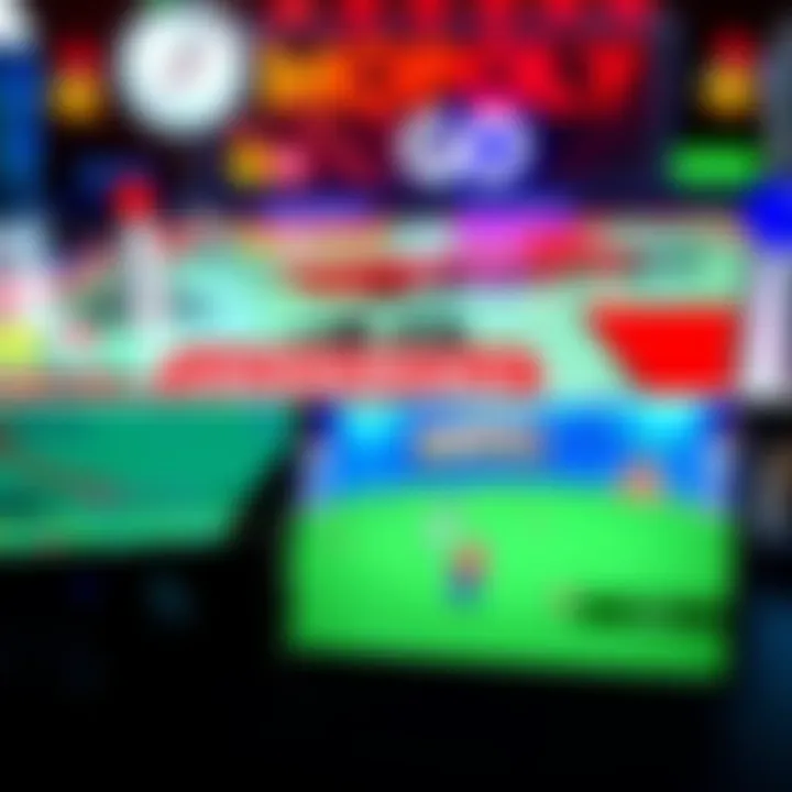 A colorful display of the Monopoly GO board and a Baseball Mogul screenshot showing gameplay, highlighting fun and simple mechanics.