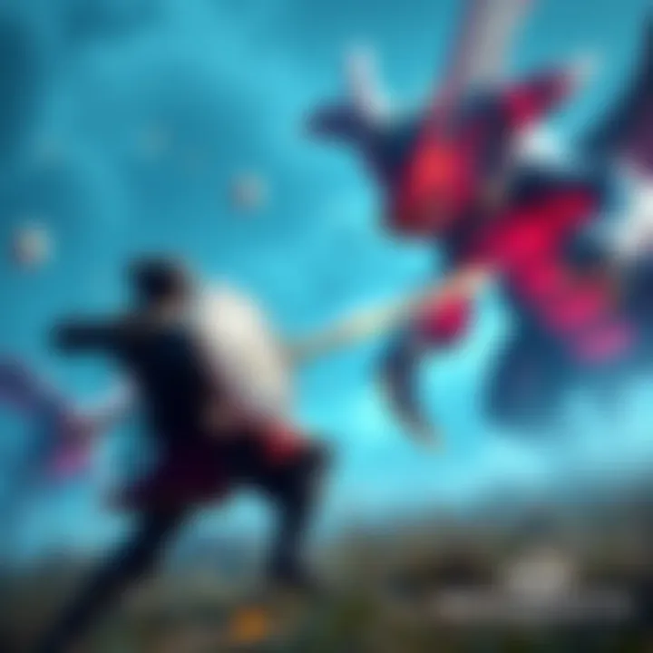 A player fighting the Cephadrome monster in Monster Hunter using a Sword and Shield weapon.