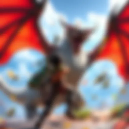 A player character engaging in battle with a dragon creature in Monster Hunter Stories 3 demo, showcasing vibrant graphics and action.