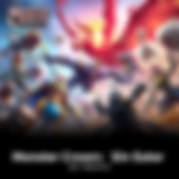 A vibrant scene featuring diverse creatures and characters from Monster Crown: Sin Eater battling in an engaging environment.