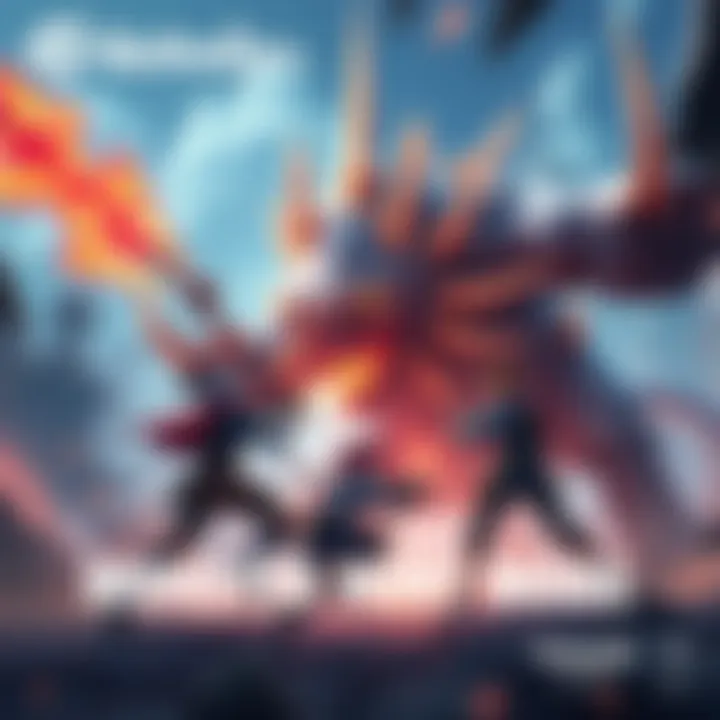 Monster Hunt Battle Scene Players engaging in a thrilling battle against a large monster in Nodusfall's new mode.