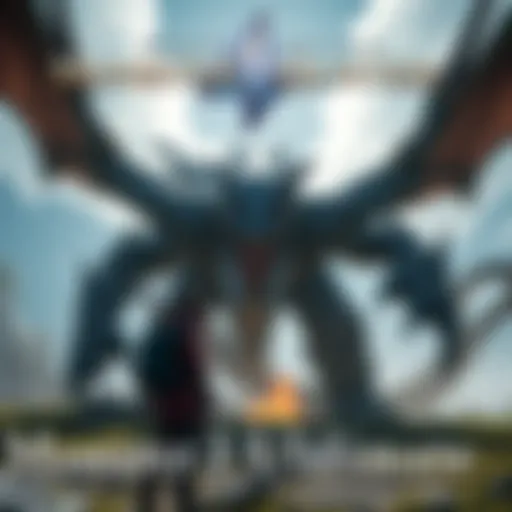 A player in Monster Hunter 4 Ultimate prepares to battle a large monster with a weapon and gear in an outdoor setting.