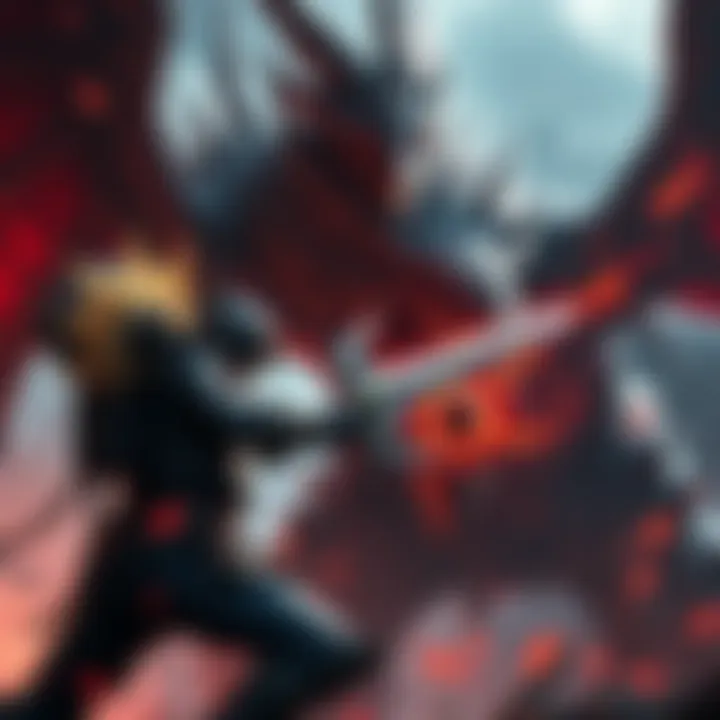 A Monster Hunter player faces the powerful Fatalis in an intense battle, showcasing their gear and strategy.