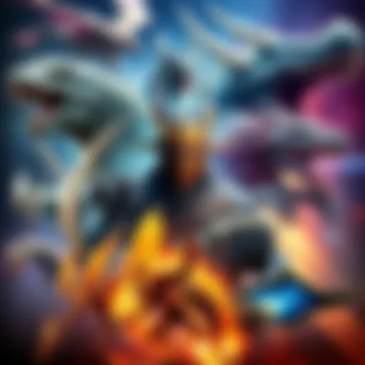 A collage featuring iconic monsters from the Monster Hunter series alongside the King of Monsters, showcasing potential collaboration ideas.