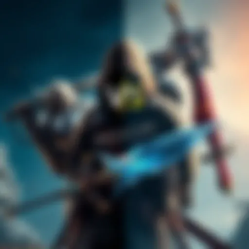 A gamer comparing Monster Hunter World and Monster Hunter Rise, showing character from each game with weapons ready for battle.