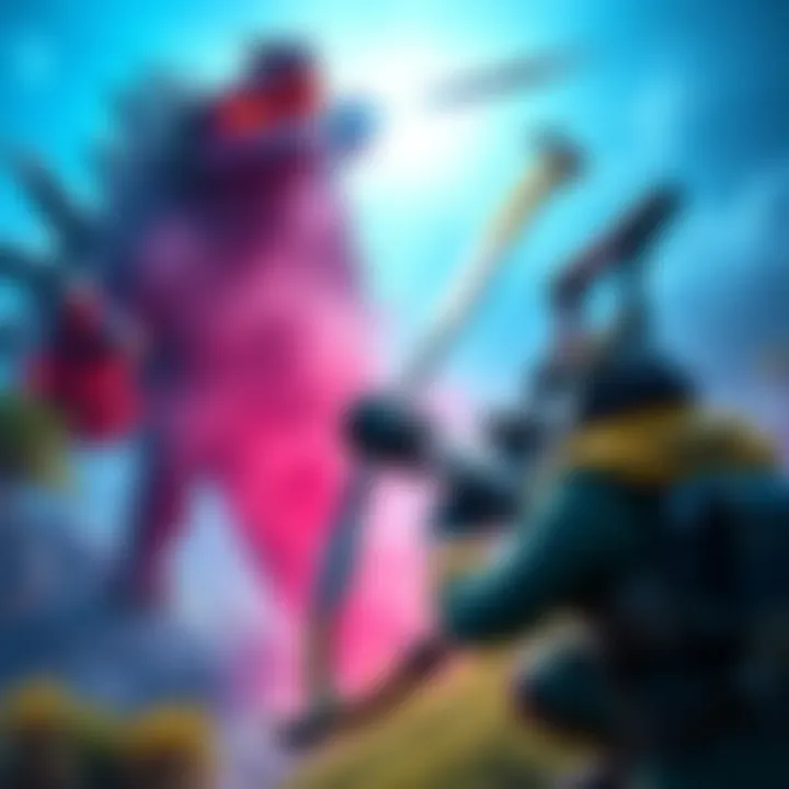 A player using a heavy bowgun to battle a giant monster in Monster Hunter, showcasing intense action in a vibrant environment.