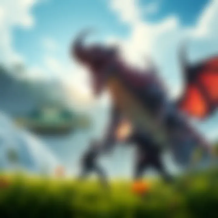 A player fighting a monster in a lush environment, showcasing action from Monster Hunter games.