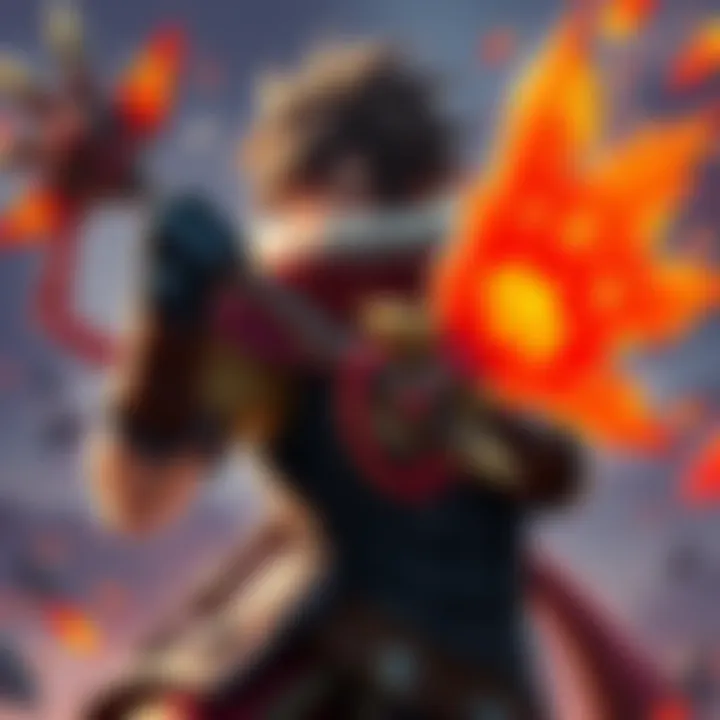 A skilled Monster Hunter character struggling to use the Insect Glaive in battle, looking frustrated while wielding the weapon.