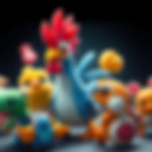 Various Monster Hunter pets including Thunder Chicken and Shantien, showcasing their unique features and charm.