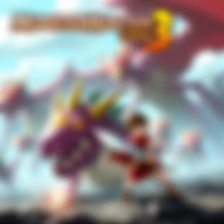 Cover art featuring colorful monsters and a hero character ready for battle in a fantasy setting