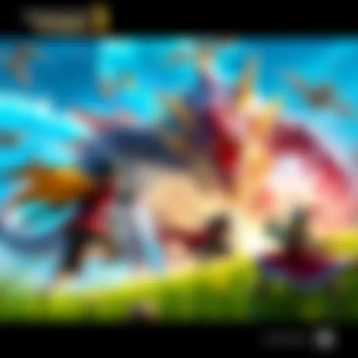 A vibrant scene showcasing characters battling a large monster in Monster Hunter Stories 3, highlighting the game's colorful graphics and action-packed gameplay.