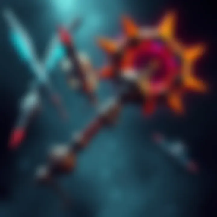 A collection of unique weapon designs like a spiked yo-yo for Monster Hunter, showcasing fan creativity.