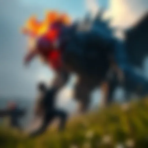 A player engaged in intense action with a monster in Monster Hunter: Wilds, showcasing the thrilling gameplay.