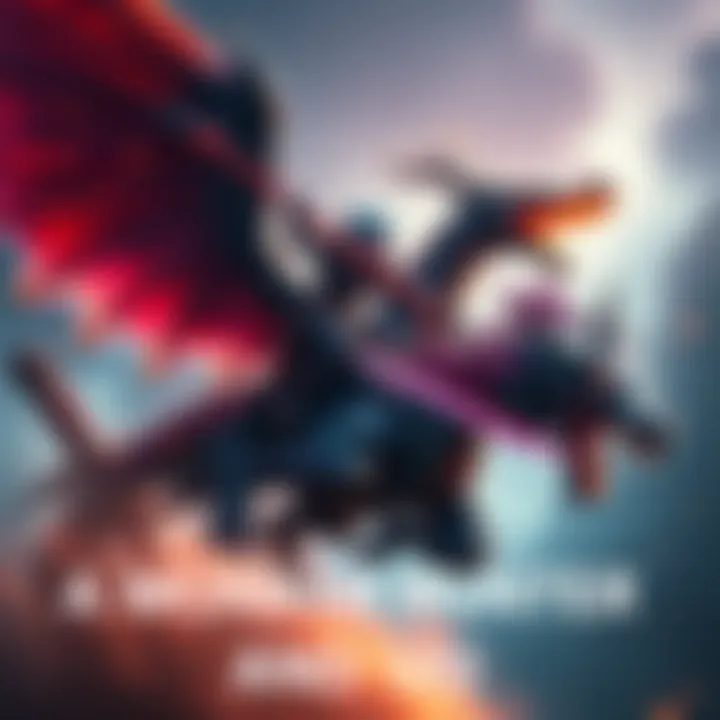 Monster Hunter character riding a wyvern A character from Monster Hunter game skillfully riding a wyvern in an action-packed scene