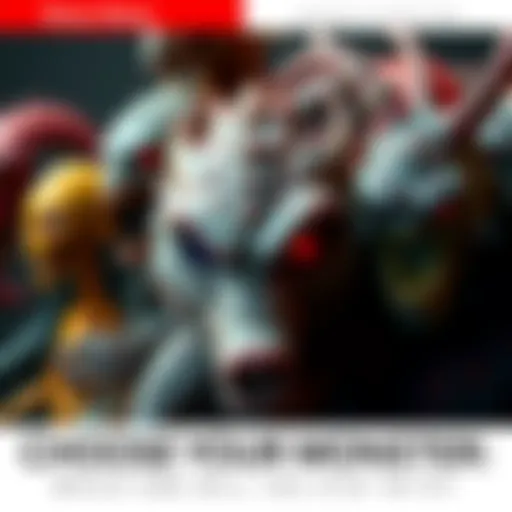 A collection of different monsters, each with unique features, waiting for selection.