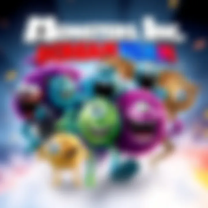 Cover art featuring the characters from Monsters Inc Scream Team with vibrant colors and action poses, appealing for a potential PS Store release.