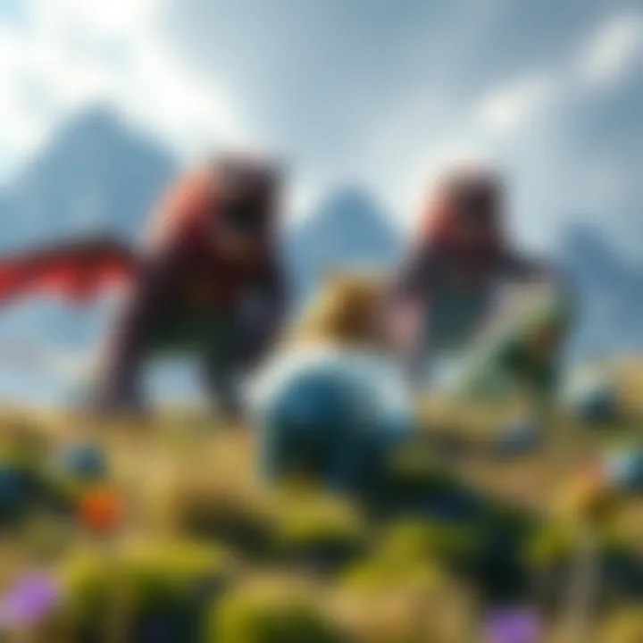 Colorful creatures from MH Online appear in a wild landscape, evoking nostalgia and excitement for the upcoming expansion.