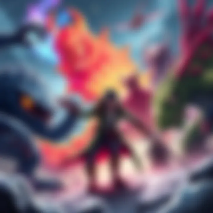 A group of colorful monsters demonstrating their observation haki abilities in a dynamic scene, showcasing their interactions and power dynamics.