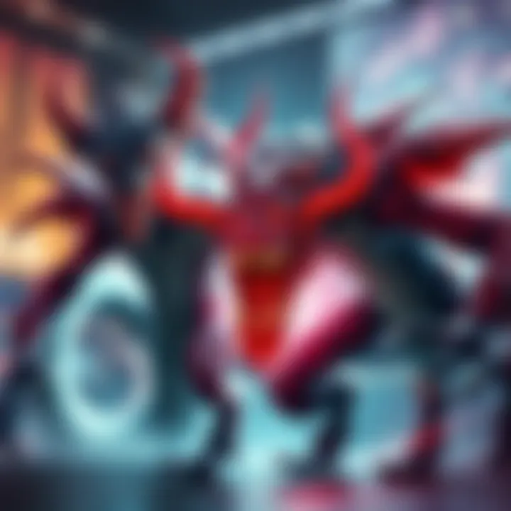 Monsters with Variant Abilities A depiction of base monsters Wilds Mizutsune and Scarred Yian Garuga, showcasing their unique features and abilities in a gaming environment.