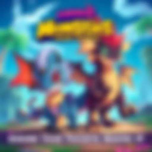 Favorite Monsties from Stories 2 A colorful illustration of Puck the Pukei and Rockydios the Brachydios in a vibrant game setting, showcasing their unique features and abilities.