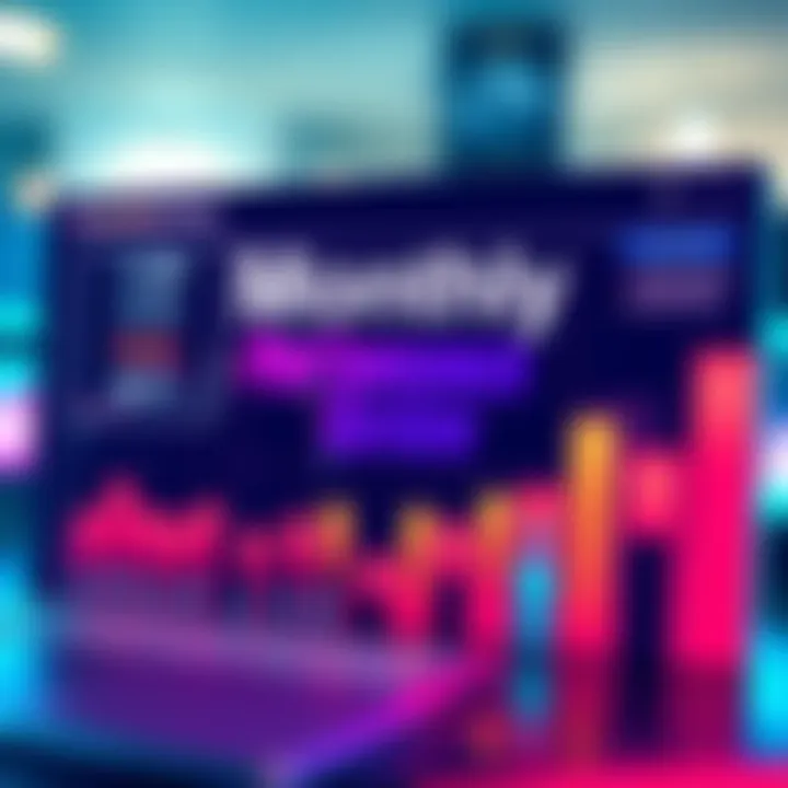 A chart showing monthly performance trends and achievements of individuals in a community.