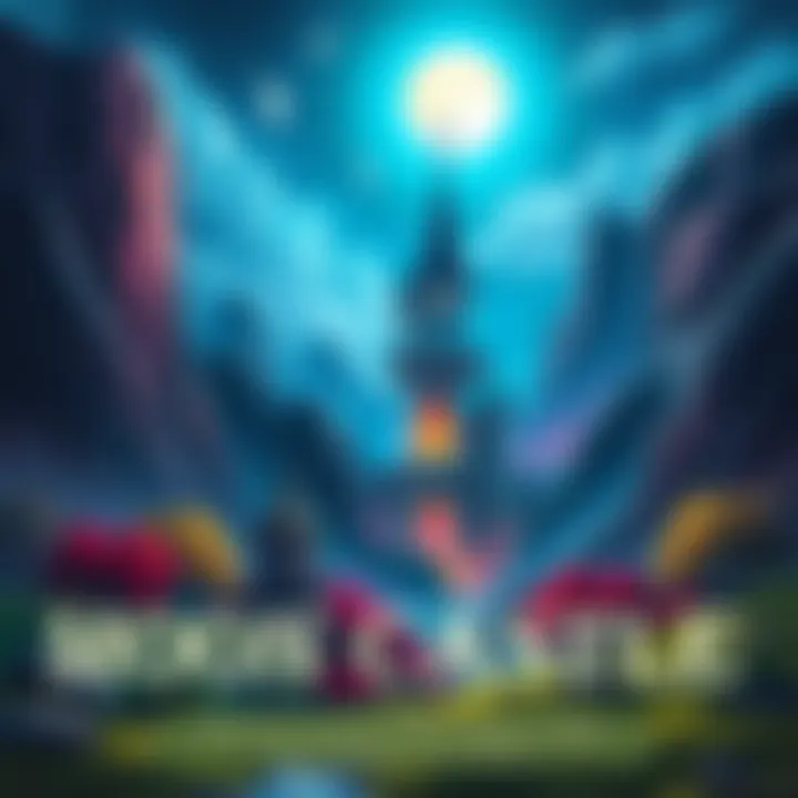 Cover of MooN CASTLE featuring a vibrant castle under a moonlit sky with colorful landscapes