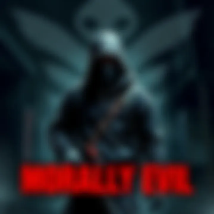 A dark, gritty depiction of a bank robber survivor, featuring a rugged man with a mask and a weapon, standing in a desolate urban environment, symbolizing betrayal and survival.