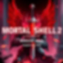 A graphic showcasing the release date of Mortal Shell 2 with a sword and armor theme.