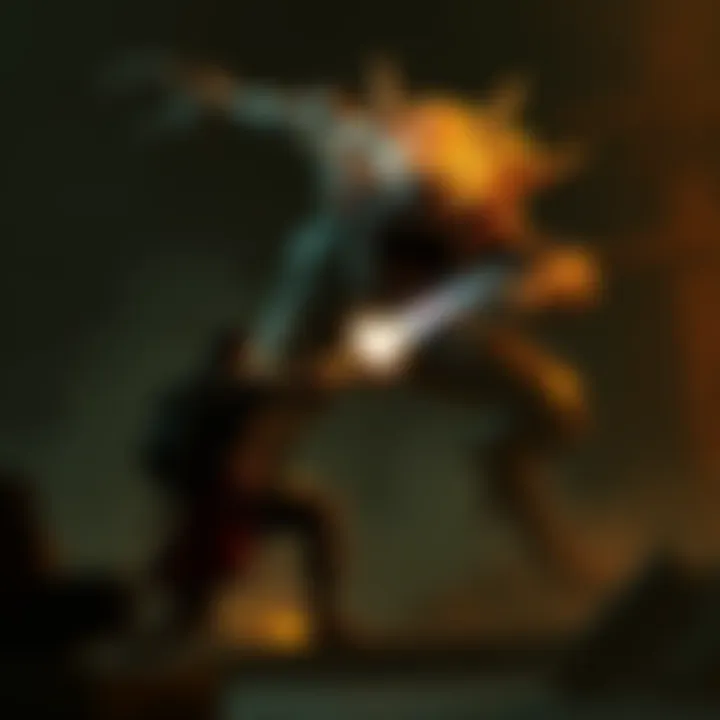 A player character in Mortal Shell II battling a large creature in a dark environment with intense action sequences.