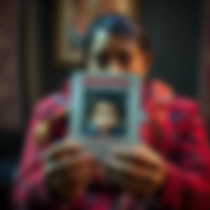 A distraught mother holds a photo of her missing child, pleading for help in the search effort.
