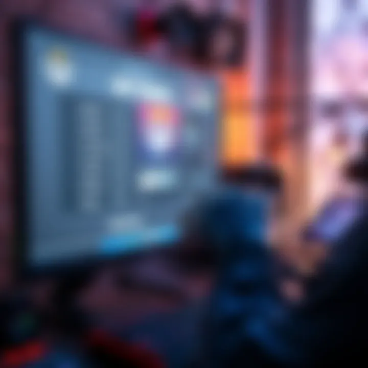 A gamer adjusting mouse sensitivity settings on a computer screen while considering Overwatch gameplay