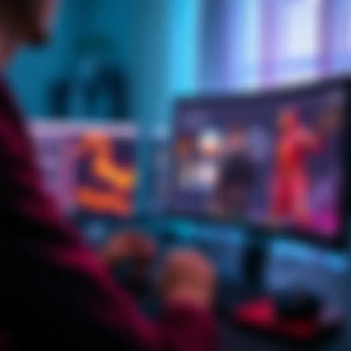 A person using a computer to manually move game folders on GOG, showing file management on the screen.