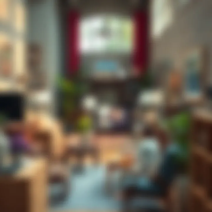 Items for Sale at a Moving Sale A display of various household items, including furniture and decor, set up for sale during a moving sale event.