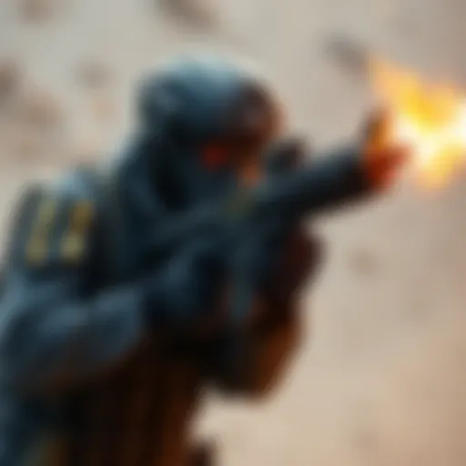 The MP7 with HK RAL8000 skin firing in close combat during a mission in Esperanza.