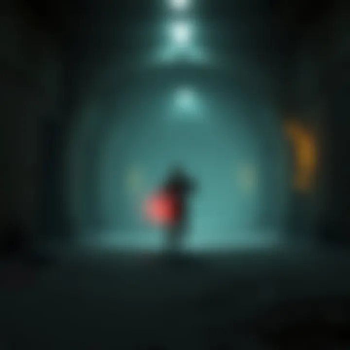 A tense moment showing Mr X pursuing a character in a dark, abandoned area of Resident Evil.